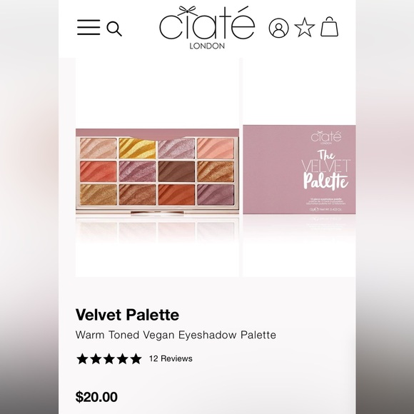 NEW Ciate London The Velvet Palette 12 Piece Eyeshadow Palette - Picture 3 of 11